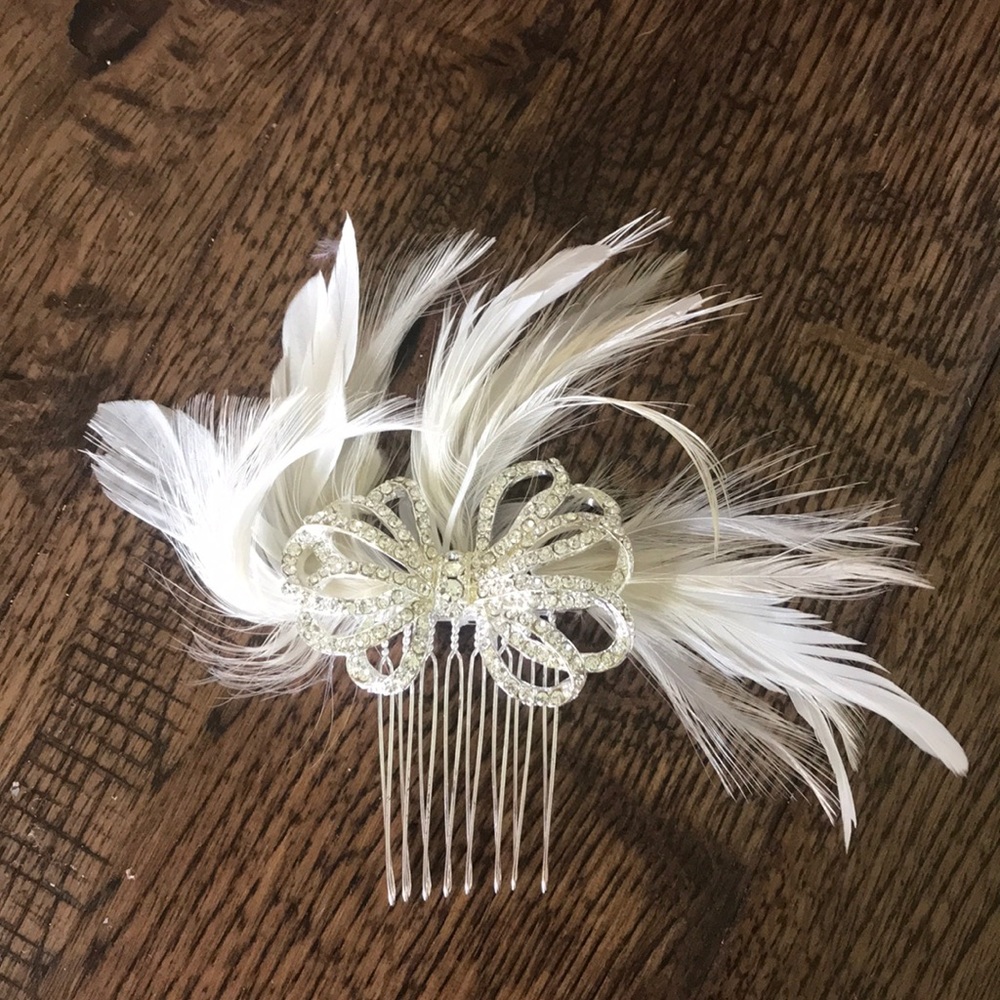 Feather Bridal hair piece